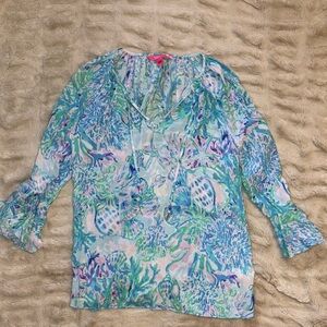 Lilly Pulitzer Pastel Floral Blouse